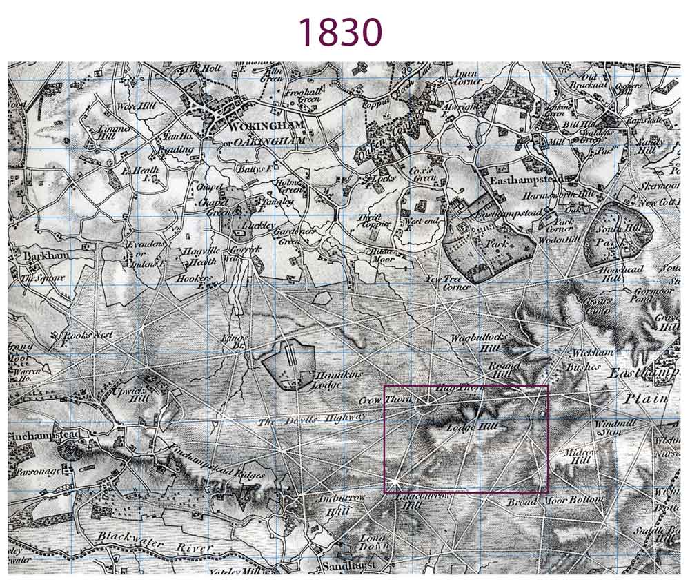 map of area in 1830