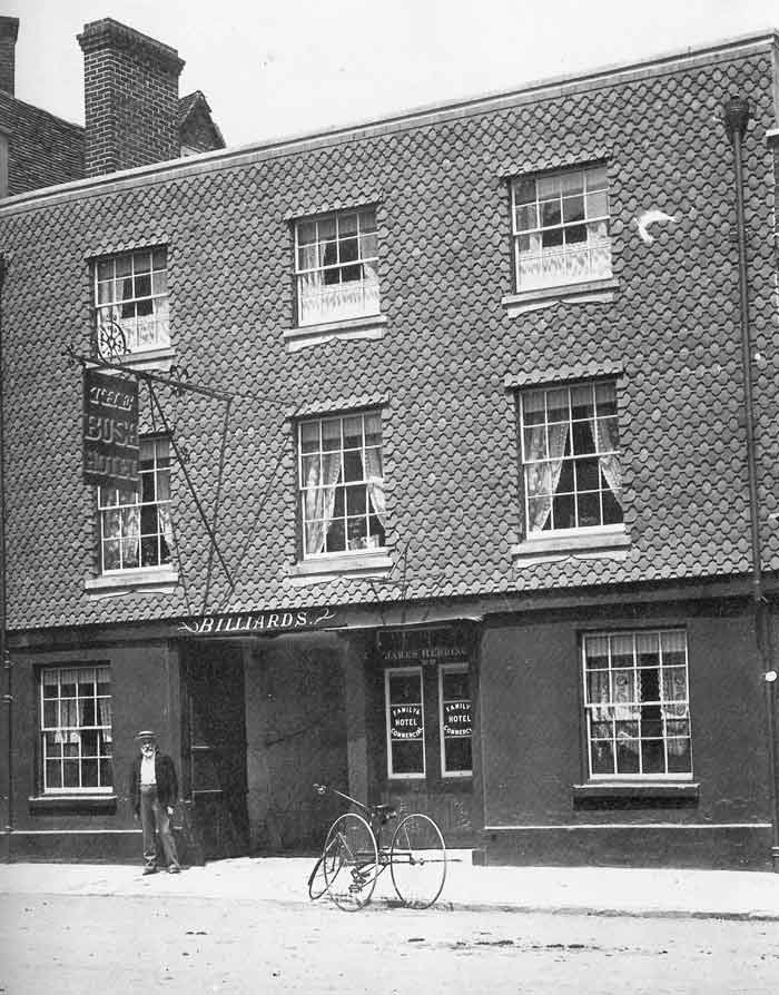 old oicture of terraced hotel
