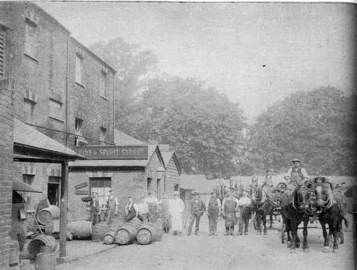 busy brewery scene